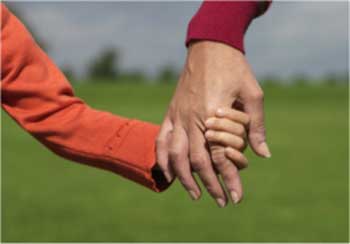 Hands clasped image